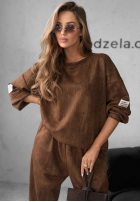 Tepláková súprava Mikina i Nohavice Get It Now čokoládový