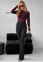 Koronkowa Blúzka longsleeve Imagine Me bordová