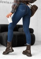 Nohavice džínosové mom fit Give It Everything tmavomodré