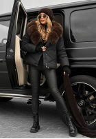 Prešívaná Bunda z futerkiem Still In Autumn čierna