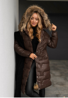 Prešívaná Bunda z futerkiem Frostbite čokoládová II