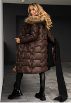 Prešívaná Bunda z futerkiem Frostbite čokoládová II