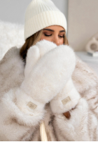 Rukavičky  z futerkiem Snowy ecru