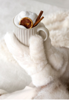 Rukavičky  z futerkiem Snowy ecru