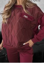 Tepláková súprava Mikina i Nohavice Inside Out bordová