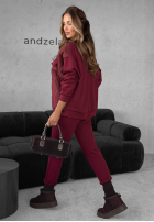 Tepláková súprava Mikina i Nohavice Inside Out bordová