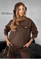 Tepláková súprava Mikina i Nohavice Inside Out čokoládový