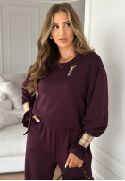 Tepláková súprava z bransoletkami Fit&Glam bordová