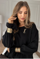 Tepláková súprava z bransoletkami Fit&Glam čierne