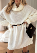 Dlhý Sveter z golfem Soft Hug ecru