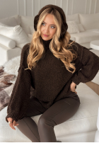 Sveter Comfy And Fluffy čokoládový