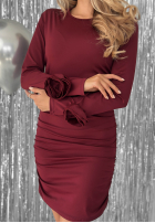 Šaty mini z marszczeniem Private Party bordová