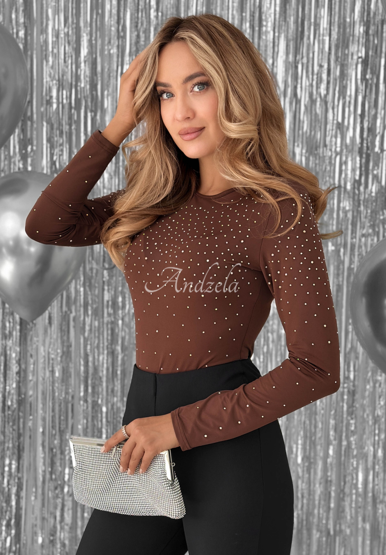 Body s kryštálmi Crystal Dawn čokoládové