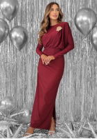 Dopasowana Šaty z marszczeniami Night Of The Year bordová