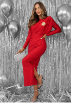 Dopasowana Šaty z marszczeniami Night Of The Year červená