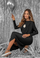 Dopasowana Šaty z marszczeniami Night Of The Year čierna