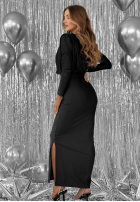 Dopasowana Šaty z marszczeniami Night Of The Year čierna