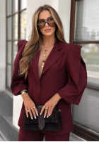 Súprava Sako i Nohavice Too Late To Ask bordová