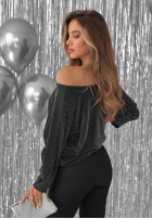 Błyszcząca Šaty oversize Hot Topic strieborná