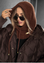 Nákrčník s kapucňou balaclava alpaka Long Nights čokoládový