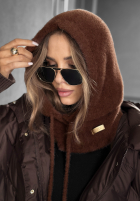 Nákrčník s kapucňou balaclava Long Nights čokoládový
