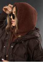 Nákrčník s kapucňou balaclava Long Nights čokoládový