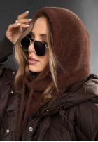 Nákrčník s kapucňou balaclava Long Nights čokoládový