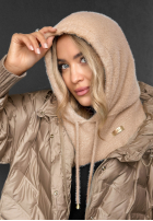 Nákrčník s kapucňou balaclava Long Nights béžový