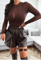 Wiskozowa Blúzka z siateczką All Good Things čokoládová