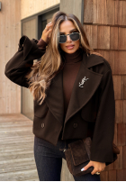 Krótki Kabát West Chicago ciemnoczekoladowy