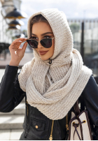 Čiapka z szalikiem balaclava Shade Of WInter svetlo béžový