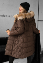 Prešívaná Bunda z futerkiem Autumn Rush čokoládová