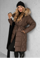 Prešívaná Bunda z futerkiem Autumn Rush čokoládová