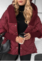 Bunda oversize s kapucňou Sancha bordová