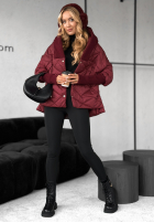 Bunda oversize s kapucňou Sancha bordová