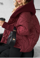 Bunda oversize s kapucňou Sancha bordová