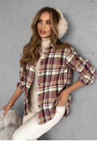 Košeľa w kratę Gone Tomorrow bordová