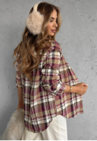 Košeľa w kratę Gone Tomorrow bordová