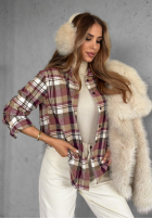 Košeľa w kratę Gone Tomorrow bordová