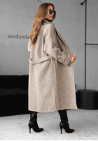 Dlhý Kabát z paskiem Cocomore Deep Breath ťavý