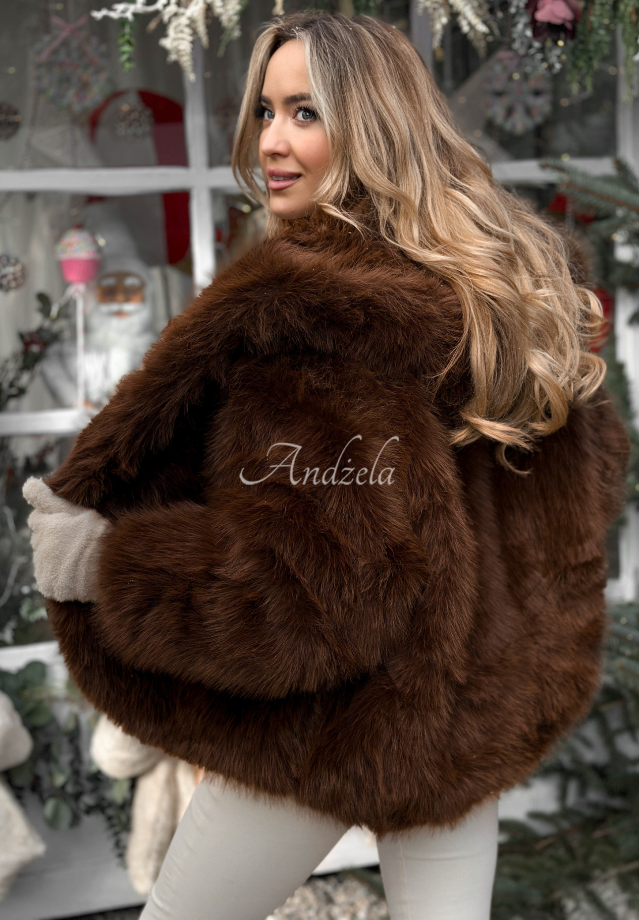 Krátka bunda kožúšok Rainy Mood čokoládové