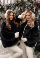 Krátka Bunda futerko Rainy Mood čierne