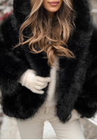 Krátka Bunda futerko Rainy Mood čierne