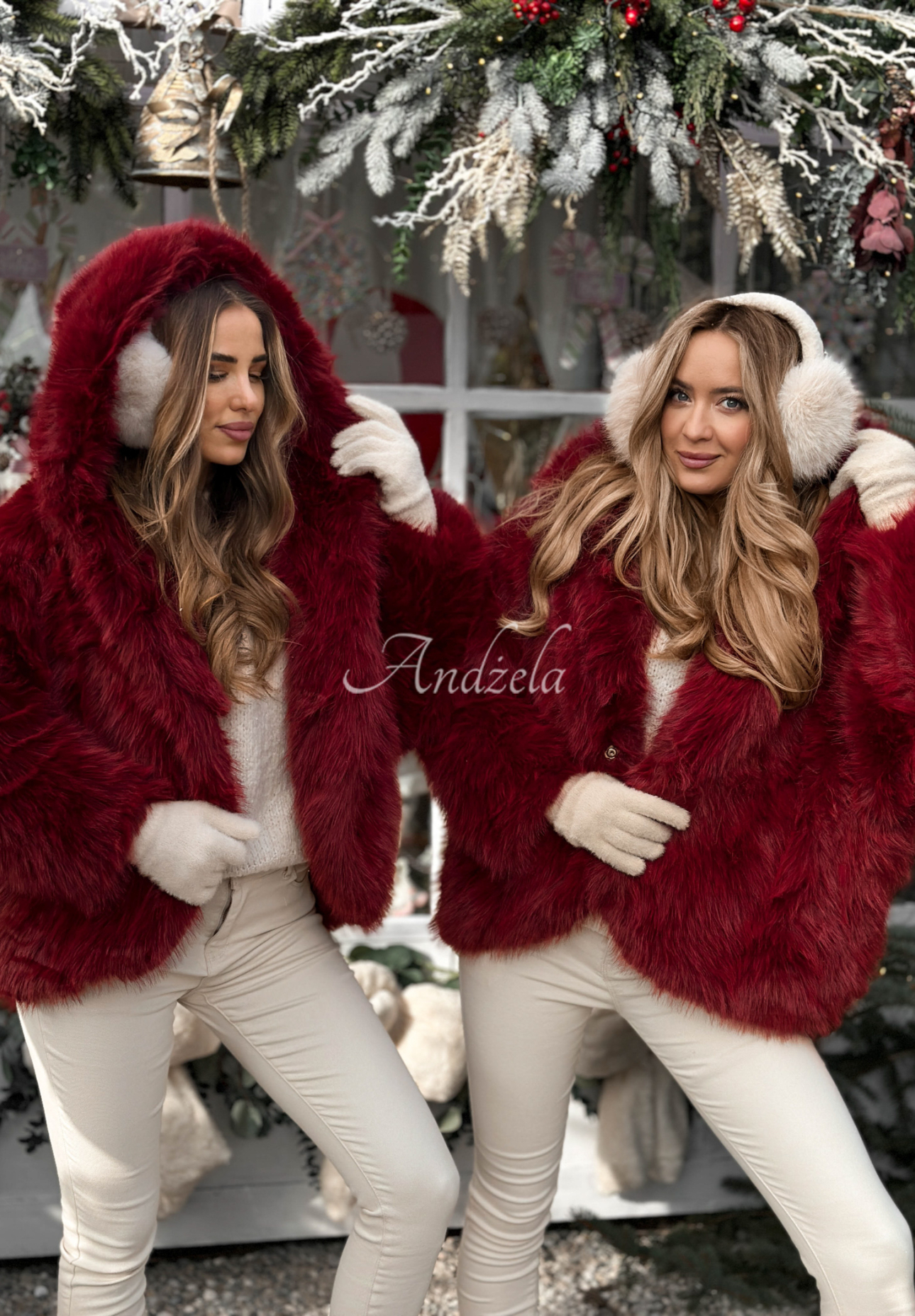 Krátka bunda kožúšok Rainy Mood bordové