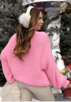 Pleciony Sveter z wełną Winter Is In The Air ružový
