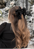 Sponka klamra do włosów z kokardą Velveta čierna