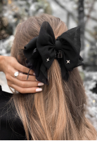 Sponka klamra do włosów z kokardą Velveta čierna