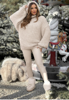 Pleciony Sveter z wełną Winter Is In The Air béžový