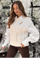 Sweterkowa Vesta Willow Woods ecru