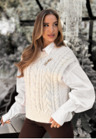 Sweterkowa Vesta Willow Woods ecru